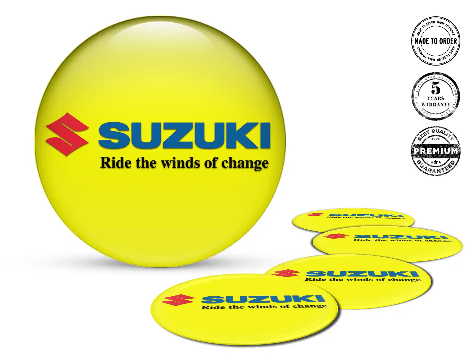 Suzuki Pegatina Bombada Logo Emblemas de Rueda Elegante